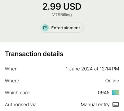 Amateur TV discreet billing